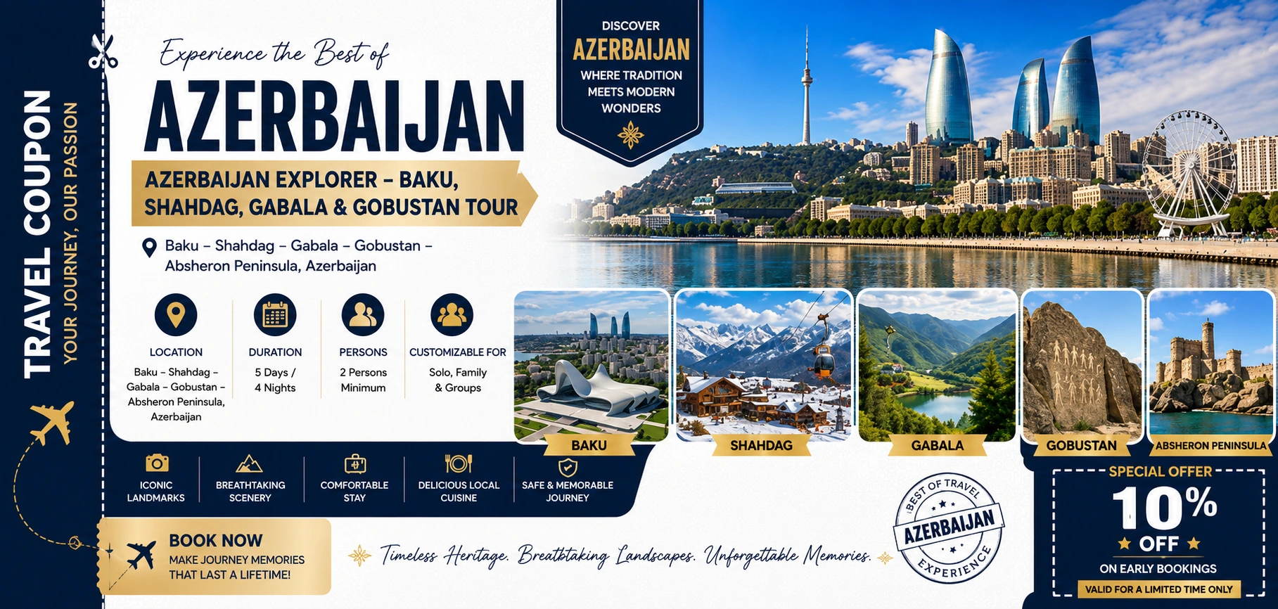Azerbaijan Explorer  Baku Shahdag Gabala  Gobustan Tour